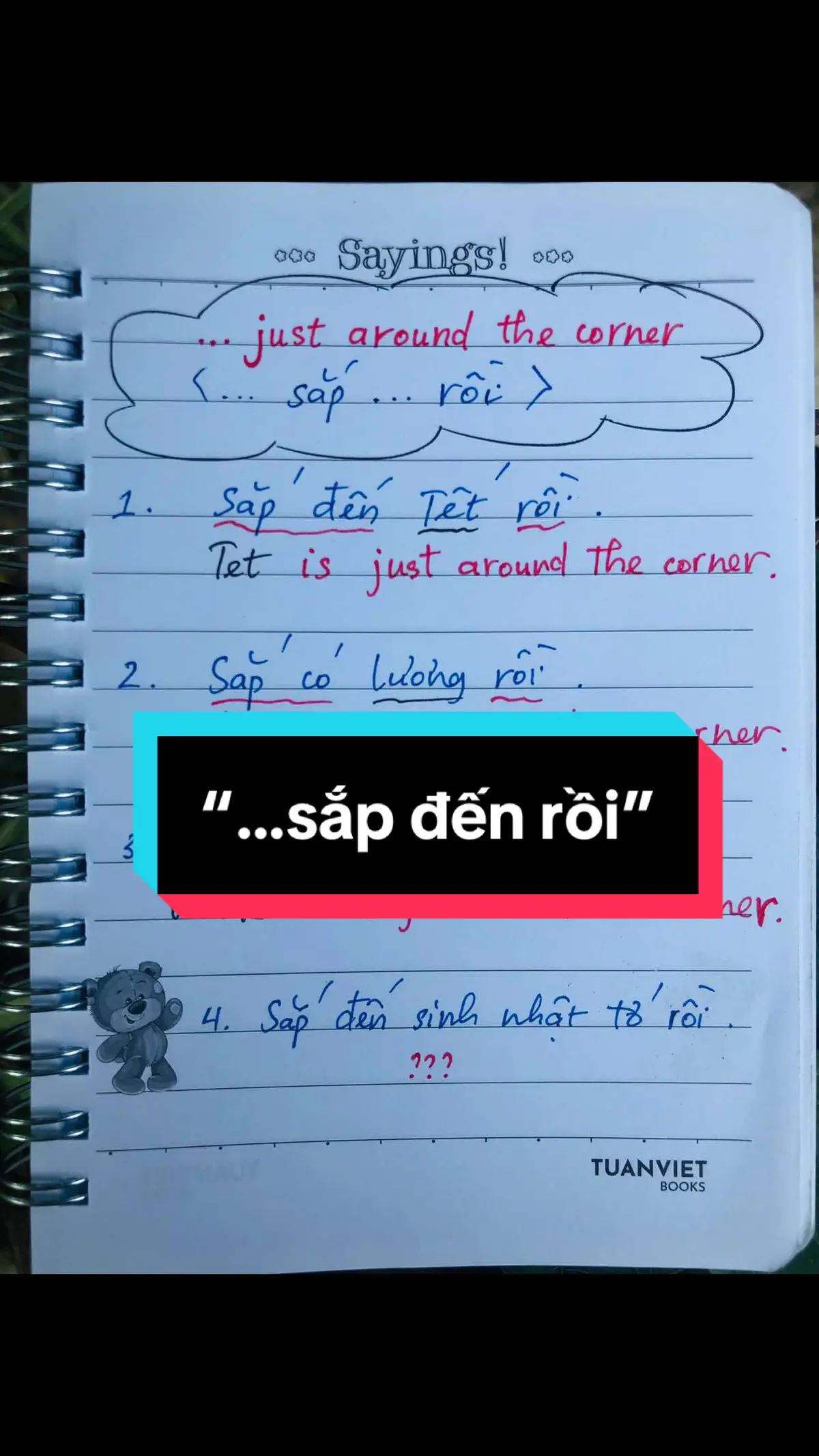 Phần 114| “Sắp đến Tết rồi!” tiếng Anh là … #english #tienganhchonguoimatgoc #fyp #sachtienganh #englishbooks #ngocenglish 