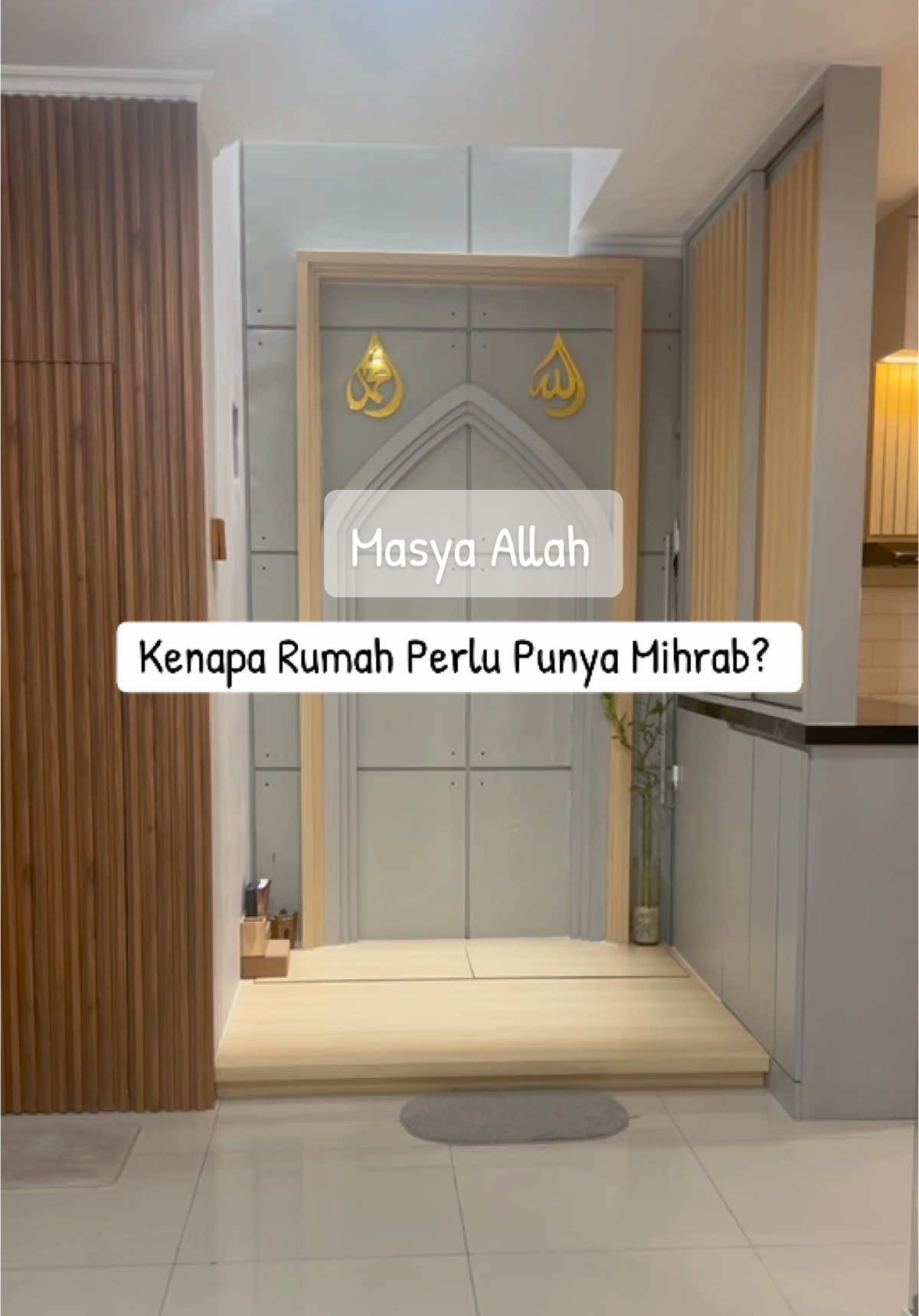 #allahumabarik #masyaallahtabarakkallah #alhamdulillah #mihrab #inspirasimihrab #designmihrab #ruanganshalat #tempatshalat #mihrabdirumah 