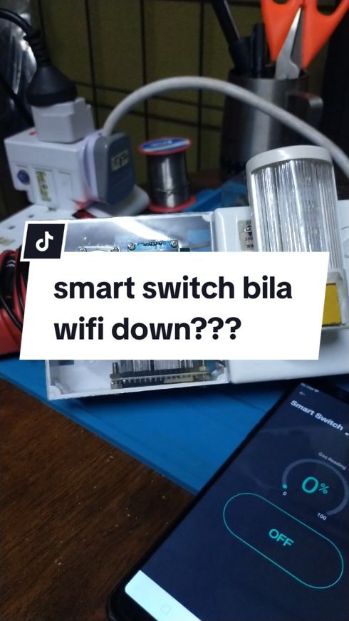 Apa jadi dekat smart switch bila wifi down. full video yt NADI Eleczone Solutions Projek Arduino IoT Apps Blynk ESP8266 ESP32 MIT Apps Inventor Thunkable GPS GSM