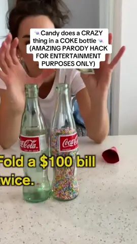 🍬Candy does a CRAZY thing in a COKE bottle 🍬 (AMAZING PARODY HACK FOR ENTERTAINMENT PURPOSES ONLY)