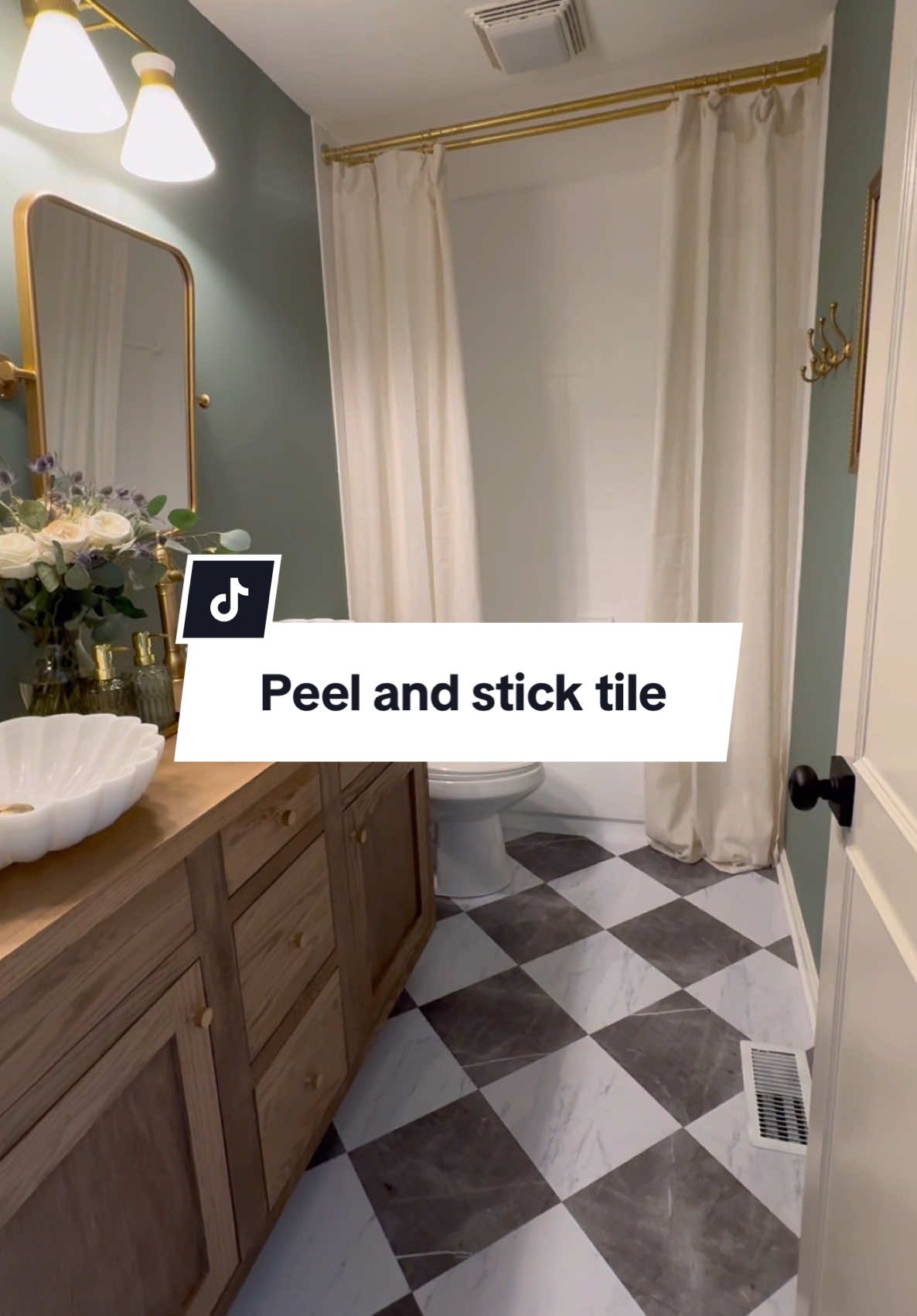 This peel and stick pile was so easy to install and completely transformed this bathroom #fyp #foryoupage #foryou #bathroom #bathroommakeoveronabudget #bathroommakeover #diyprojects #diyproject #bathroomrefresh #diymomsoftiktok #budgetfriendly