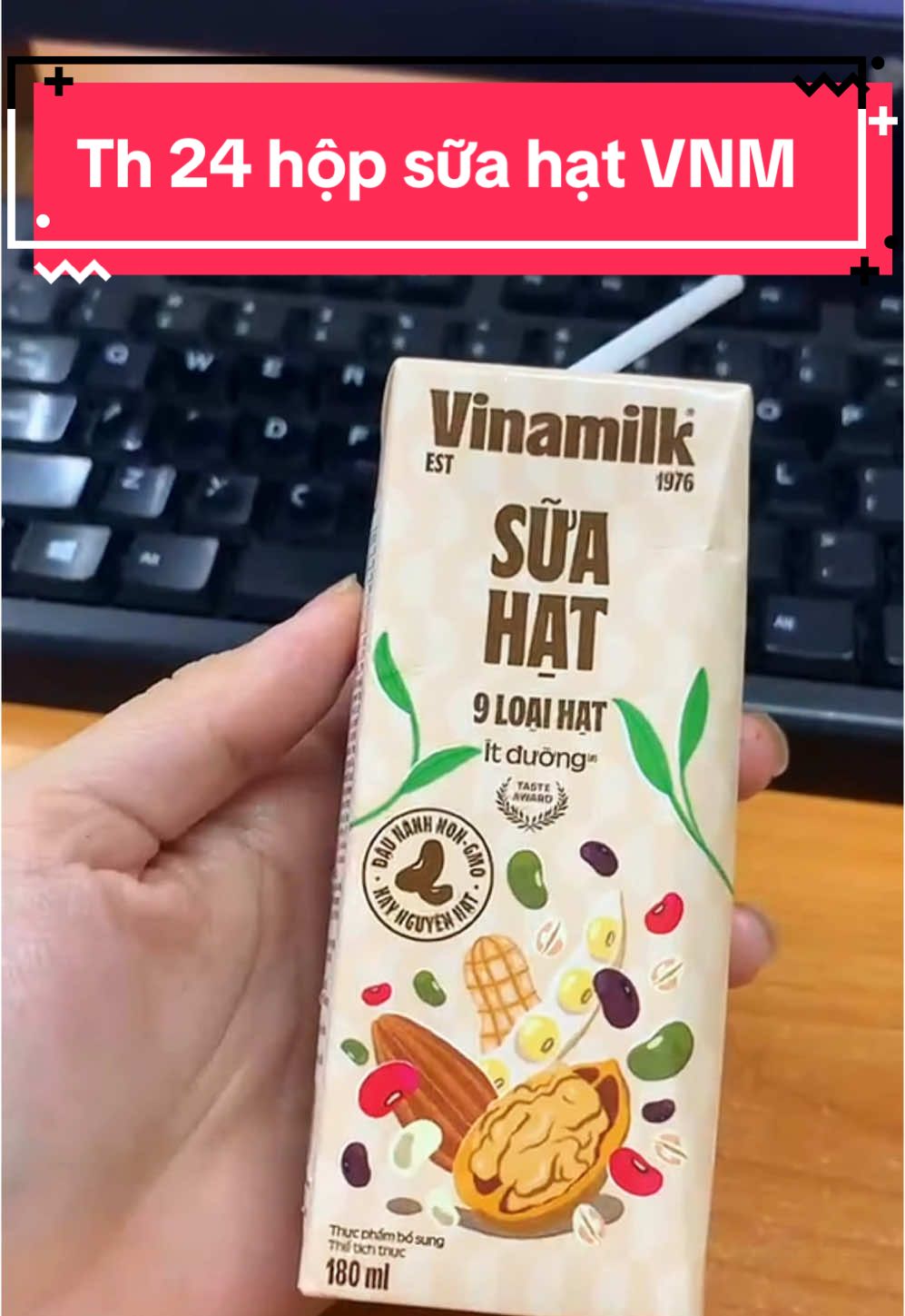 Thùng 24 hộp sữa hạt 9 loại hạt nhà Vinamilk ít đường giá tốt #suahatvinamilk #sua9loaihat #suahat #vinamilk #xuhuong 