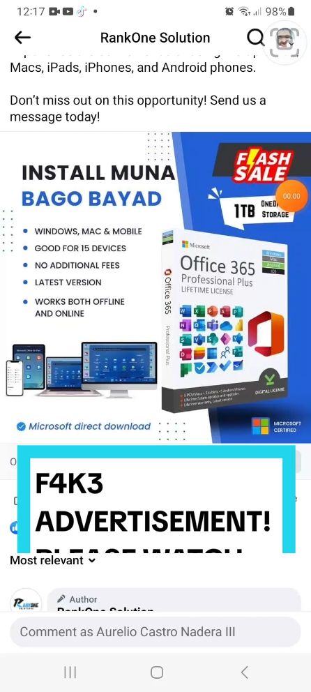 FAKE ADVERTISEMENT! #fakenews #fakeadvertisement #falseinformation #falseinfo #office365 