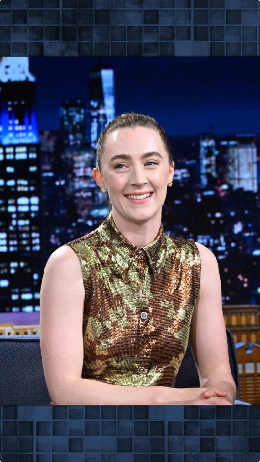 Are Saoirse Ronan & @chappell roan the same person?! #FallonTonight #TonightShow #SaoirseRonan #ChappellRoan #JimmyFallon 