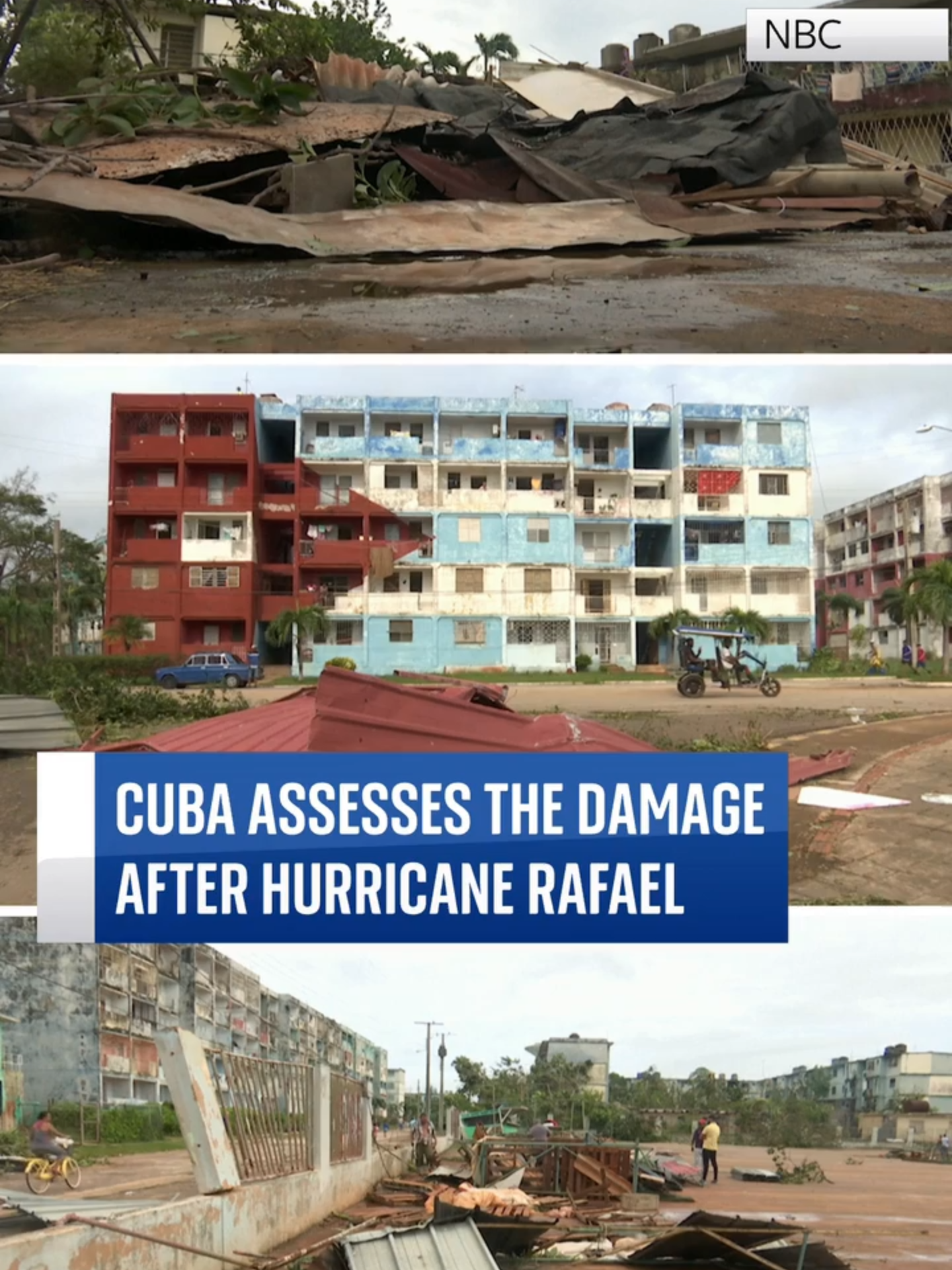 #Cuba assesses damage from #HurricaneRafael as clean-up operation begins.