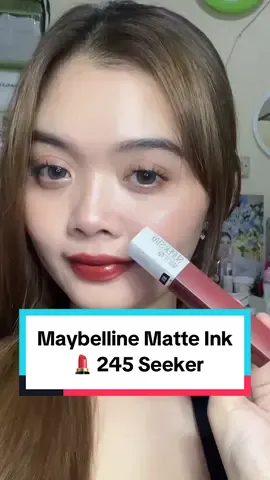 Merah bata Best Seller 245 Seeker @maybelline_indonesia  . . . #wearemaybelline #maybellinematteink #superstaymatteink #245seeker #maybelline245seeker  #promoguncang11111 #lipstikmaybeline 