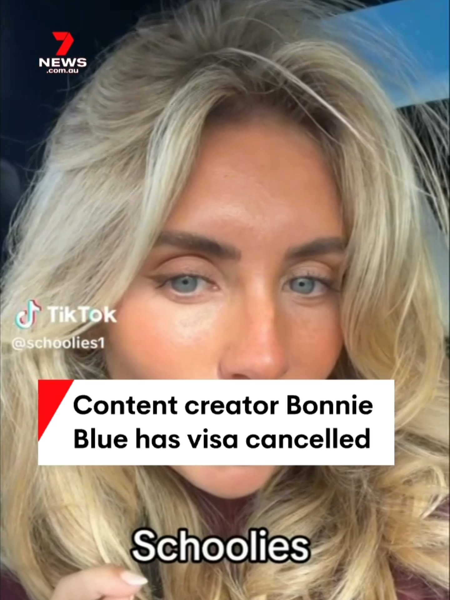 British adult content creator Bonnie Blue has had her Australian visa cancelled. It comes after she offered her services to quote 'barely legal' schoolies, as she planned to invite young school leavers on the Gold Coast to film with her. #schoolies #adult #content #bonnieblue #Goldcoast #visa #news #7NEWS