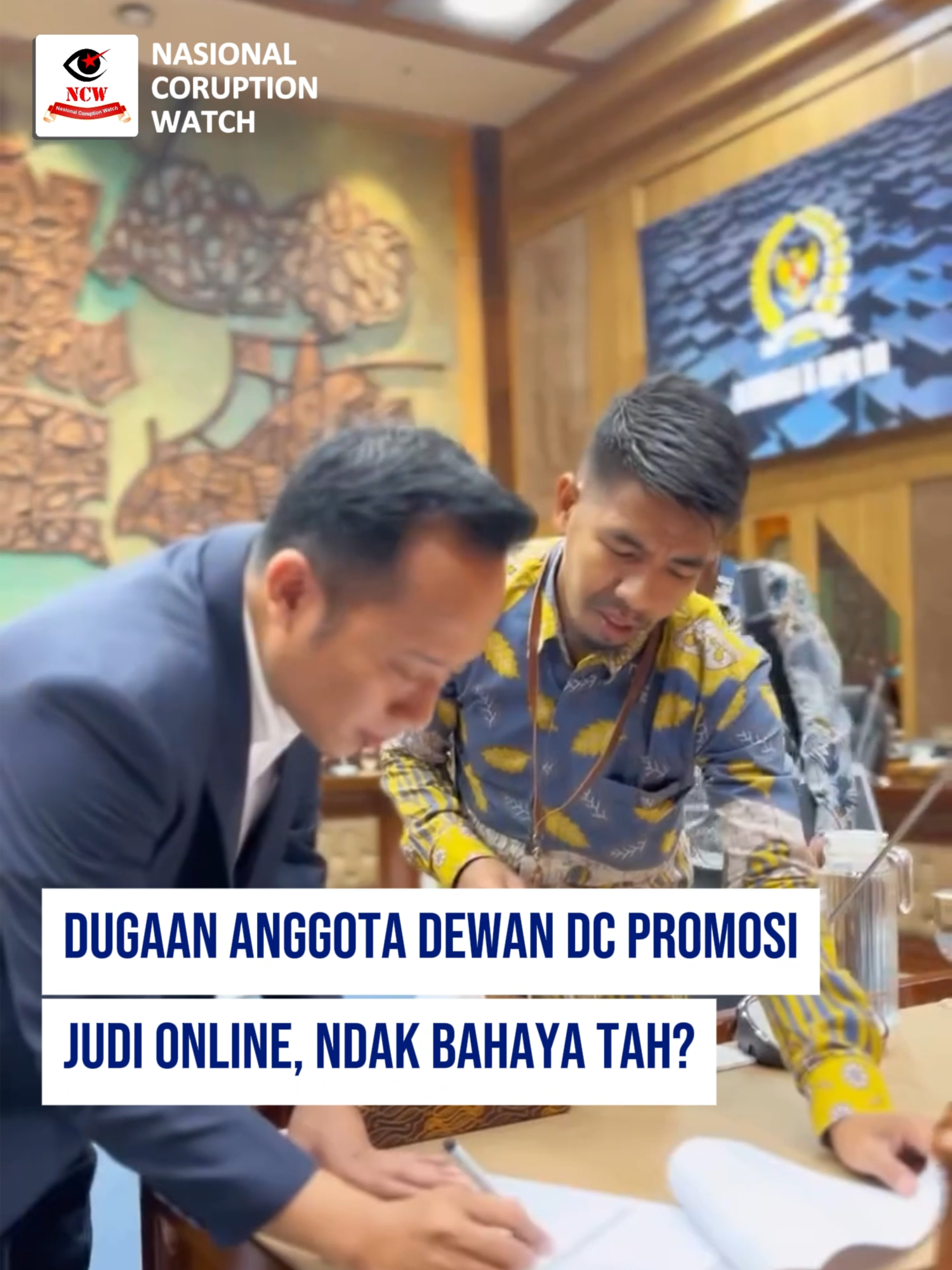 Dugaan Anggota Dewan DC Promosi Judol, Ndak bahaya tah? #fyp #viral_video #lawankorupsi #dennycagur #dprri #budiariesetiadi #komdigi #kominfo #judionlinebikinmiskin #judol #bpjskesehatan #jampidsus #resersekriminalpolri #siberpolri #abdulqohar #jamtangan #bpjs #lawankorupsi #tomlembong #korupsiimporgula #zulkiflihasan #kemendag #zarofricar #ronaldtannurbebas #calonwalikotabekasi #solihin #prabowo #bahlillahadalia #kpk #prasetyohadidprri #prabowolawankorupsi #OTT #fypbang #mbakjago #cina #pagarnusa86💚🔱 #bumn #bumnkarya #waskitakarya #ericktohir #kejaksaanagung #gratifikasi #kaesang #jet #november