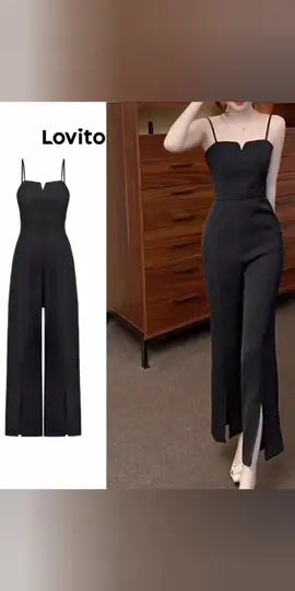 Lovito women elegant plain split Jumpsuit #jumpsuit #jumpsuits #jumpsuits #jumpsuit ##lovitoph #lovitoph #lovito #lovito #fyp #fyp #fyp #trending #affiliate #fypシ #OOTD 
