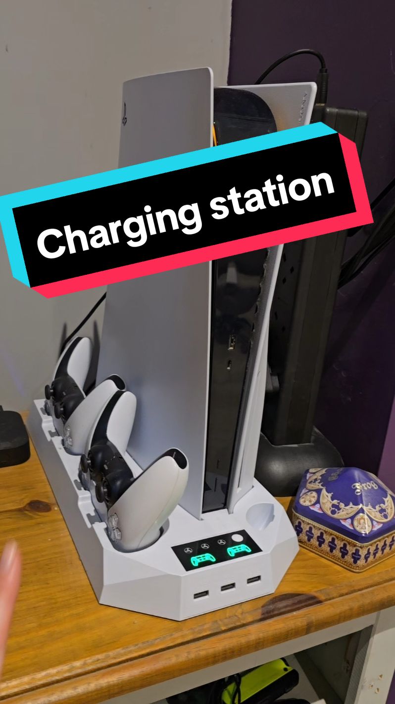 Charging station for ps5 on tiktokshop 🎉🌟 #ps5 #chargingstation #spotlight #spotlightfinds #productreview #producttesting #blackfriday #blackfridaysales #tiktokmademebuyit 