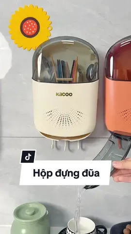 Hộp đựng đữa muỗng treo tường thoáng khí ngăn ẩm mốc  #ongduatreotuong #dungcunhabep #xuhuongtiktok 