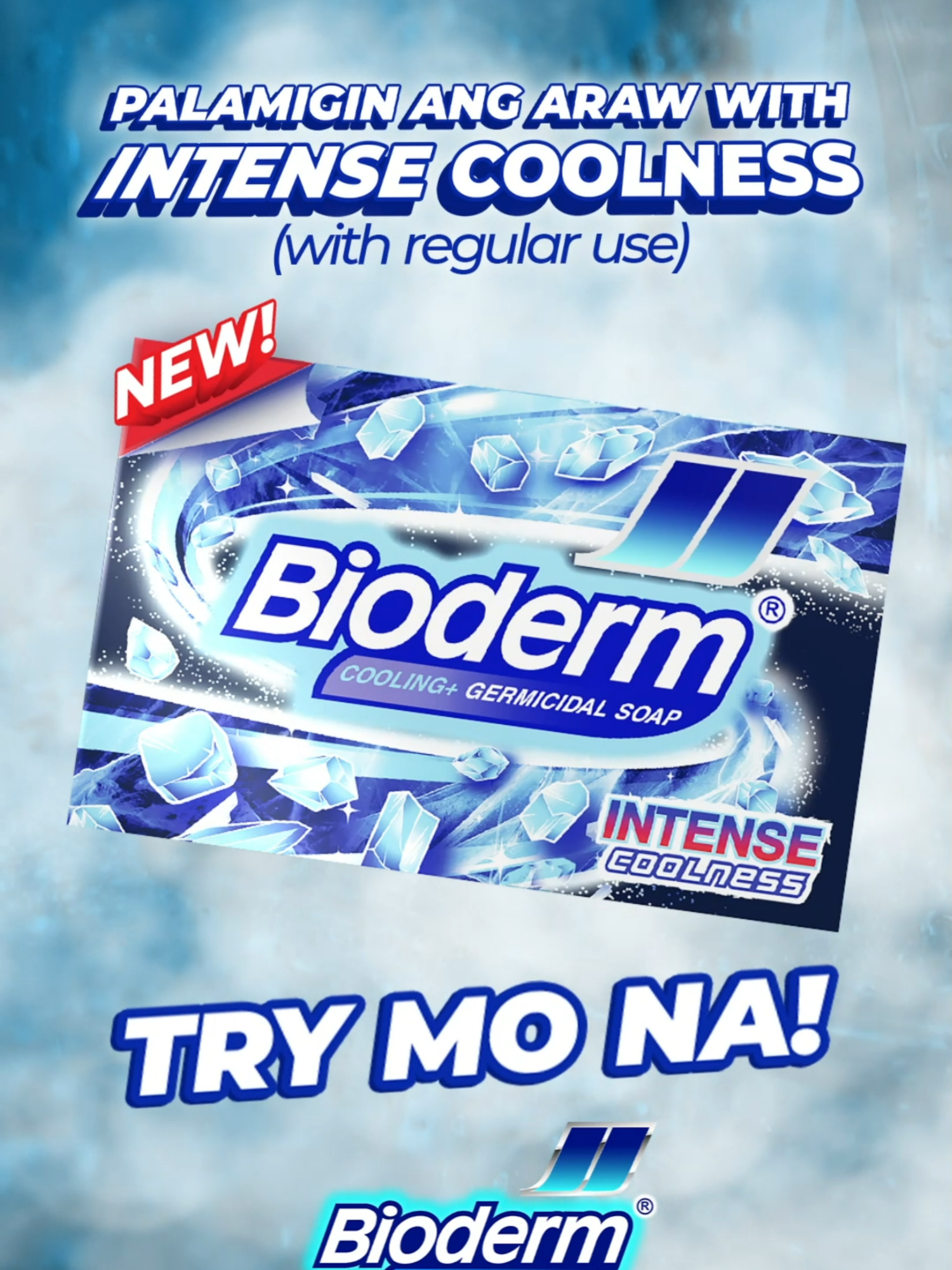 Beat the heat and feel the intense coolness after every wash! Sa Bioderm Intense Coolness – may intense cooling crystals (infused with 2x menthol crystals vs. other Bioderm variant with regular use) at intense cooling fragrance (Up to 12-hours long-lasting cooling fragrance vs. other Bioderm variants) para sa extra cooling sensation feeling! (with regular use) #BastaBioderm #BidaKaBastaBioderm ASC Reference No.: I0017P103024B