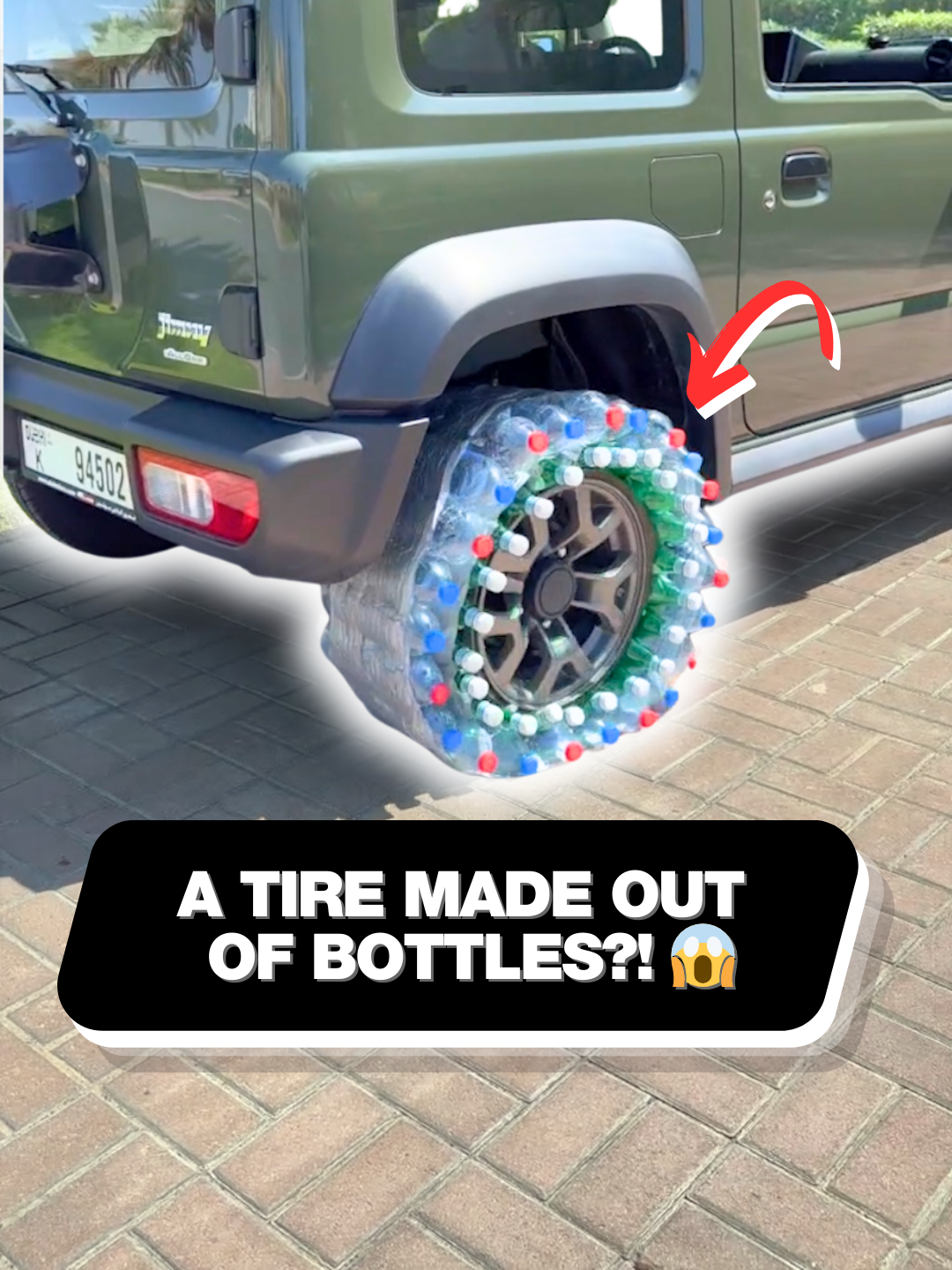 We made a wheel out of PLASTIC bottles! 😳 #plastic #wheels #cars