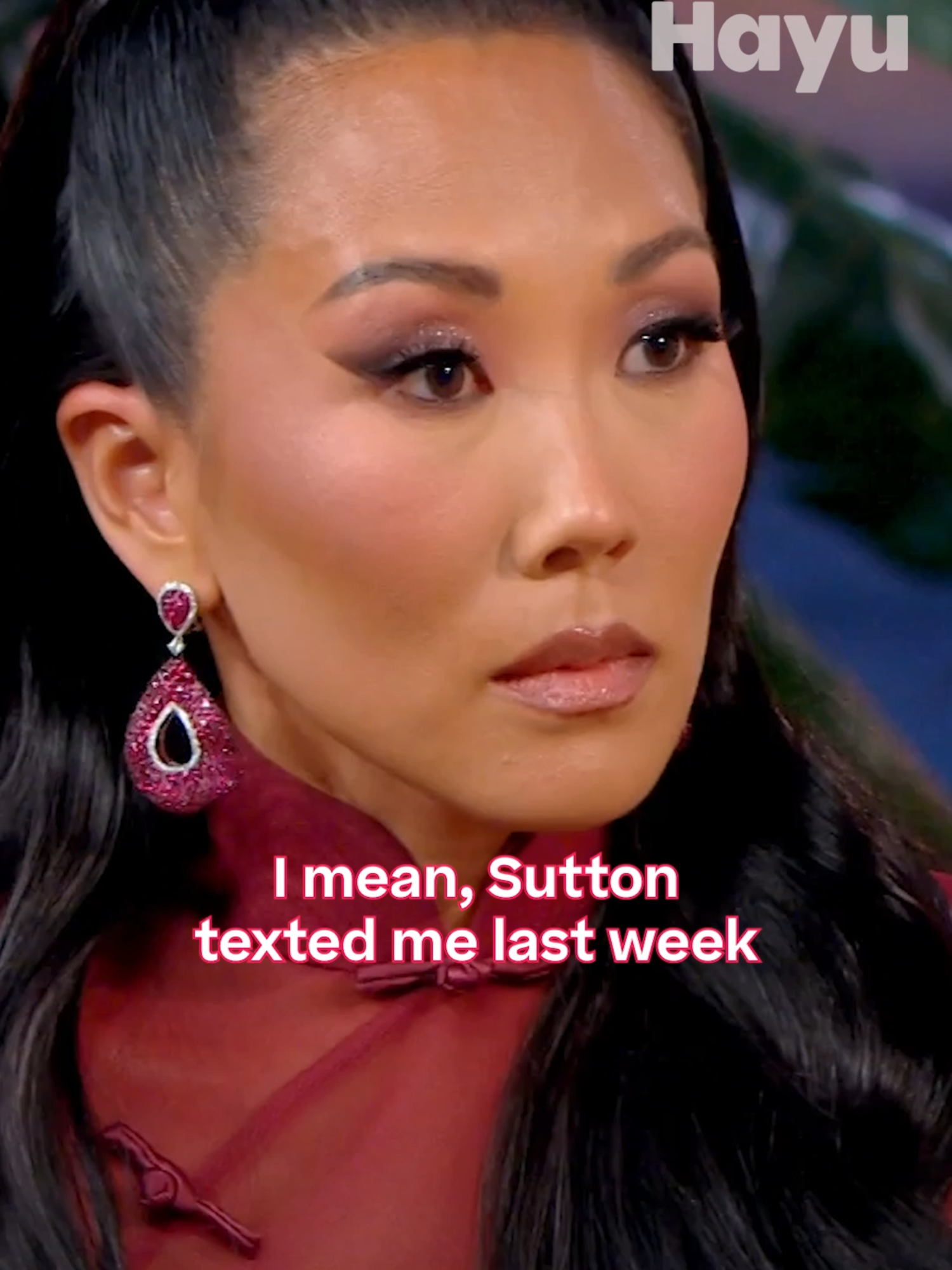 Heather discusses text messages she's had with Sutton on Part 1 of the #RHOC reunion.