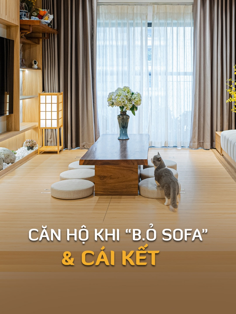 Căn hộ khi b.ỏ sofa, bạn sẽ bất ngờ khi biết kết quả #noithatnhatban #raimuhome #thicongnoithatnhat #giaiphapnoithat #giaiphapkhonggian #noithatthongminh #thietkevathicongnoithat