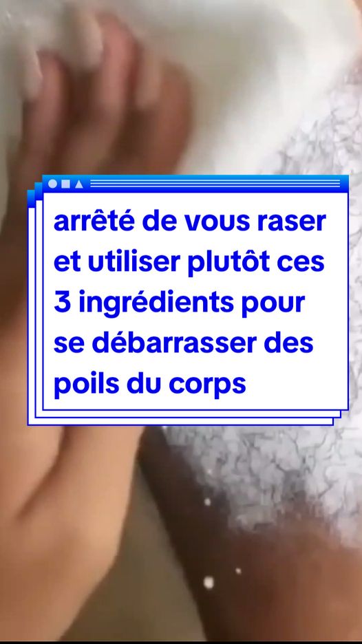 arrêté de vous raser et utiliser plutôt ces 3 ingrédients pour se débarrasser des poils de votre corps définitivement. une astuce super efficace  #poils #poilsincarnés #solution #astuce #astucebeauté #bicarbonate 