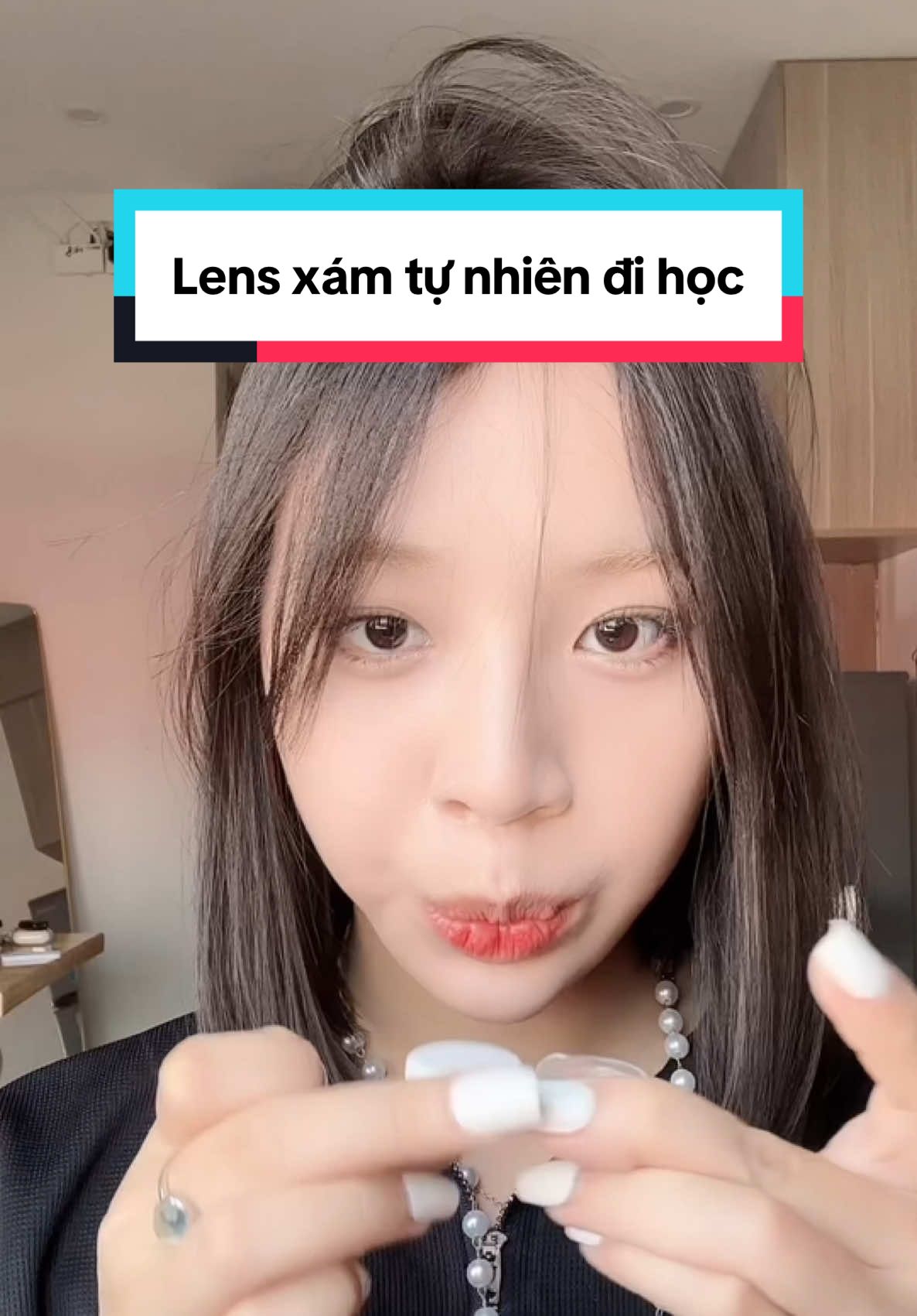 Lens tây tây xám khói hàn quốc u mê quá tự nhiên quá #lens #tinagraylens #doeeyes #contactlens #kinhaptrong 