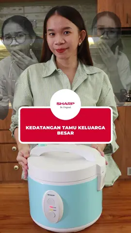 Mau kedatangan mertua dan tamu keluarga besar?! No worry!! Masak nasinya pakai rice cooker dari Sharp yang berkapasitas 1,8L. Sekali masak cukup untuk seluruh keluarga #airpurifier #pembersihudara #pintarpakaisharp 