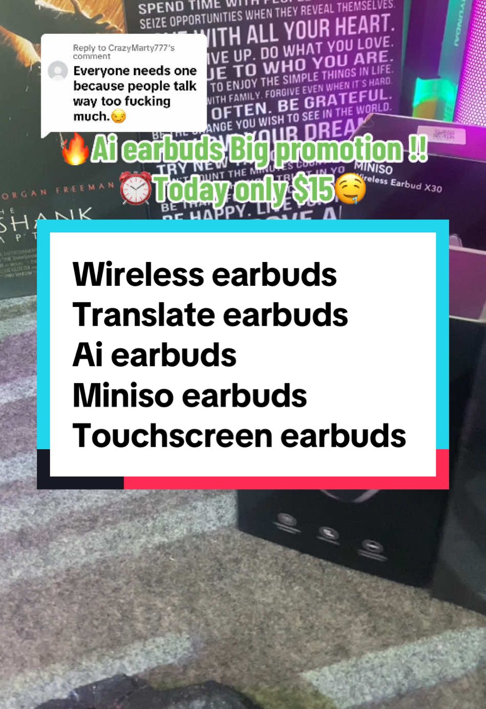 Replying to @CrazyMarty777 🔥🔥⏰Highly recommend this wireless earbuds 👍💯This earbuds awesome works great 😎#earbuds #earbudswireless #headphones #headphone #headphonechallenge #headphonesrecommended #earbudsviral #headphones🎧 #tiktokshopmademebuyit 