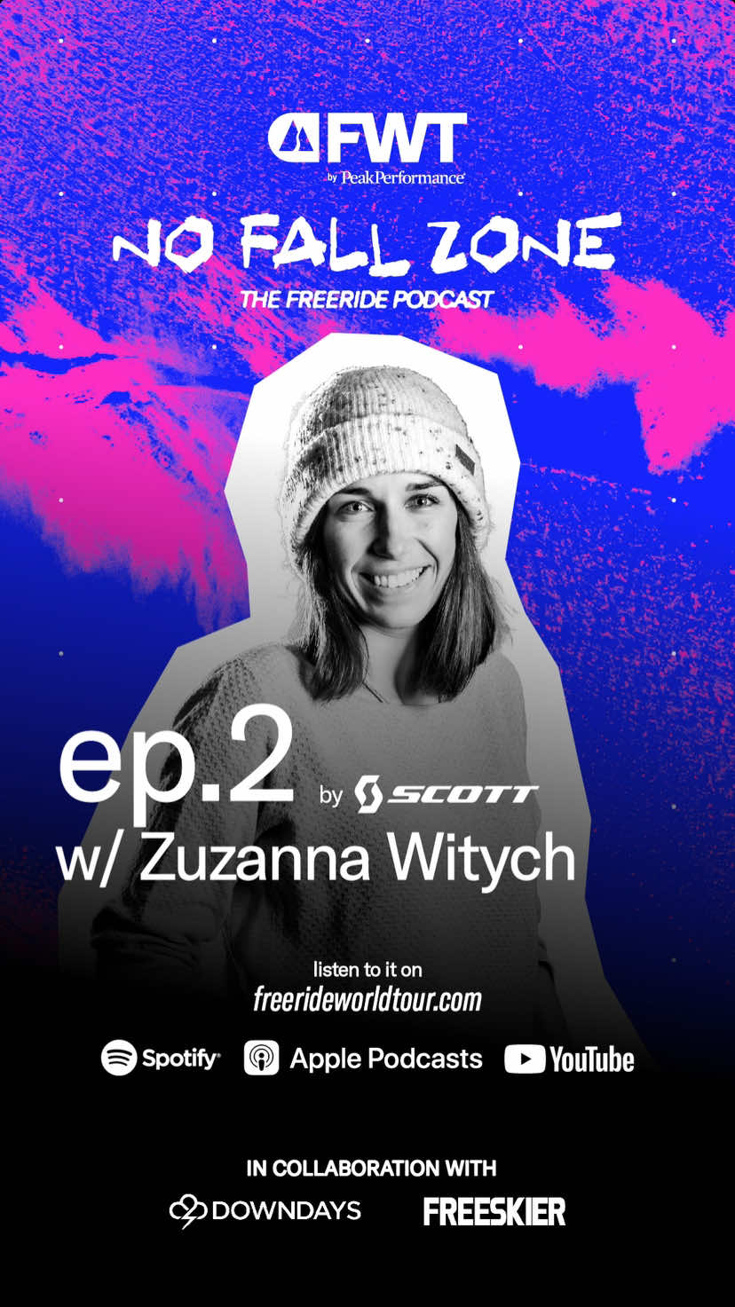 Thrilled to receive @zuzawitych on the No Fall zone podcast today 🎙️ Her journey is particularly inspiring; living far away from the slopes she defied the odds and learned the sport by herself, starting her journey through the @fwtqualifier circuit to competing on the FWT by @peakperformance tour, finishing🥉overall last season. As the first Polish athlete to compete in the FWT she would love to build Poland’s first professional freeride club, paving the way for young athletes. Catch the whole conversation on YouTube, Spotify and all major podcast platforms, link in bio 📲 All you have to do is sit, listen 🎧and enjoy🍿 #NoFallZone #FWT #HomeofFreeride This episode is brought to you by @scottfreeski 