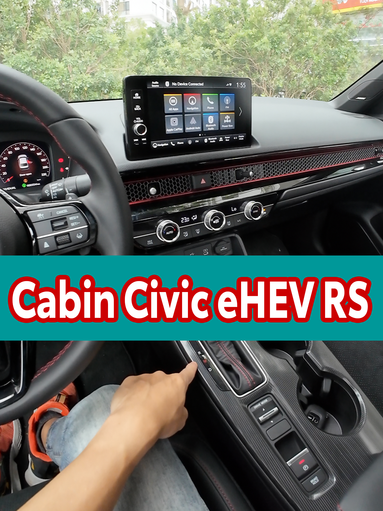 Khoang cabin đẹp và ấn tượng của Honda Civic RS eHEV 2024 lần đầu mở bán tại Việt Nam #honda #civicrs #civiceHEV #hondaCivic #civic #rsehev #oneshotreview