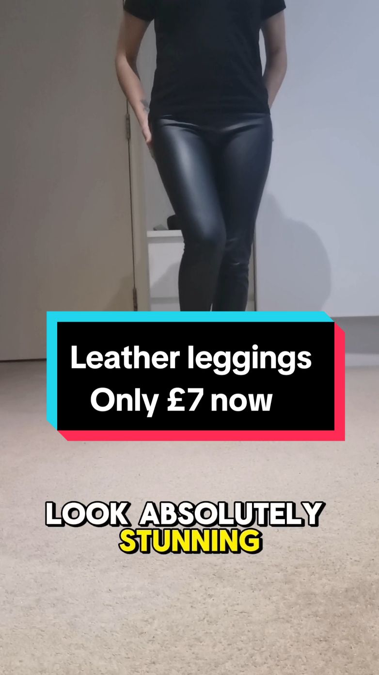 #CapCut Every women needs at least a pair of leather leggings for her wardrobe. These ones are less than £7 and looks amazing! #leatherleggings #leggings #fashiontiktok #leggingsoftiktok #blackfridaysale #blackfridaysales #tiktokmademebuyit #musthave #winterleggings #womenleggings 