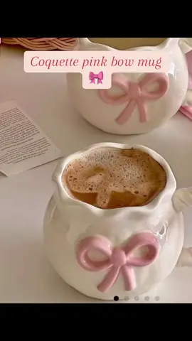 Feel like royalty with these cute bow mugs #Coquette pink bow coffee/tea/ hot chocolate mug ##pinkbow#coquette