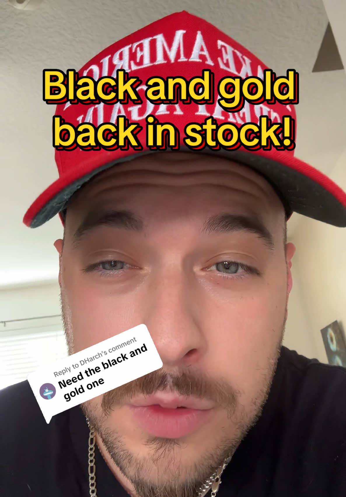 Replying to @DHarch black and gold make America great again. Hats are back in stock.#trump #hat #trumphat #tiktokshopblackfriday #tiktokshopblackfriday 