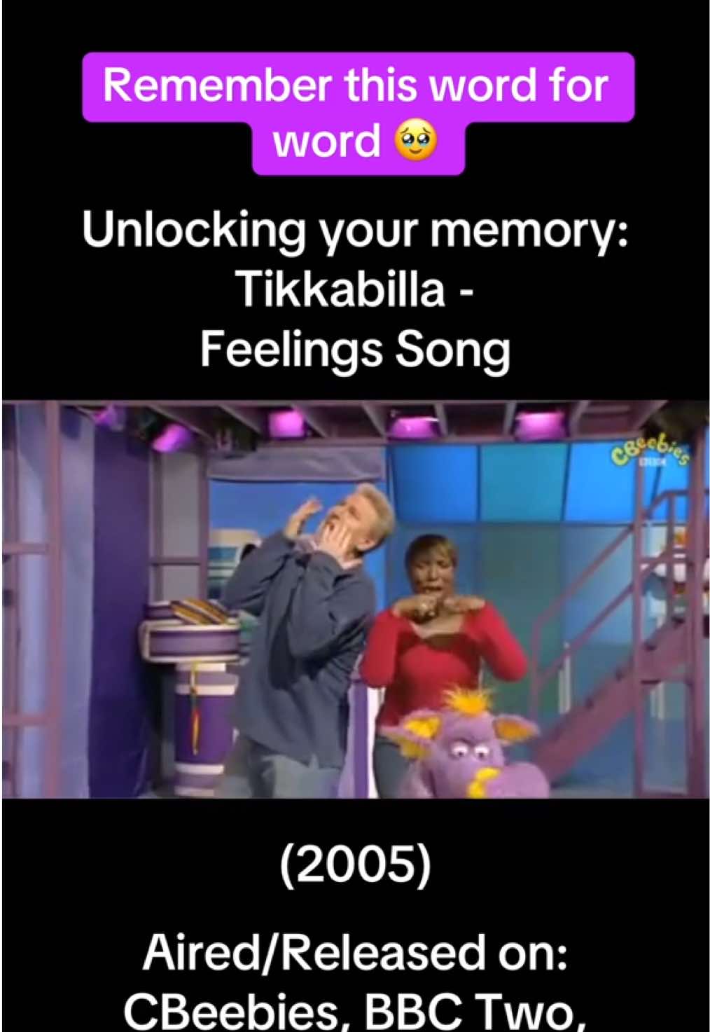 Does this look familiar to you? 🥹 #Childhood #Nostalgia #ChildhoodMemories #ChildhoodNostalgia #FeverDream #KidsTV #CBeebies #CBeebiesThrowback #CBeebiesTikkabilla #Tikkabilla #Feelings #Emotions #SimonDavies #LornaLaidlow #Tamba #2005 #2000skids #2000s #00s #British #Throwback #childhoodncstalgia 