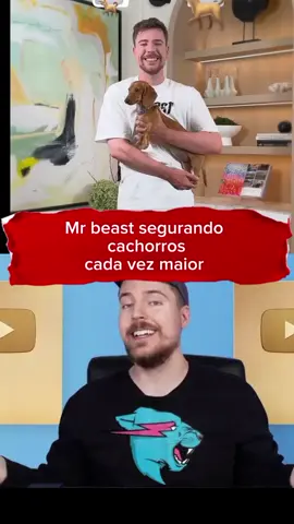 Mr beast segurando cachorros cada vez maior  #mrbeast #cortes 