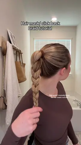 My favorite way to do my hair when I use a mask✨I love you forever! Xoxo, your tiktok mom 💕   I use @Olaplex No. 8 it’s linked in my amazon 🩷 • • #tiktokmom #braid #fyp #hairmask #olaplex #healthyhair #slickback 