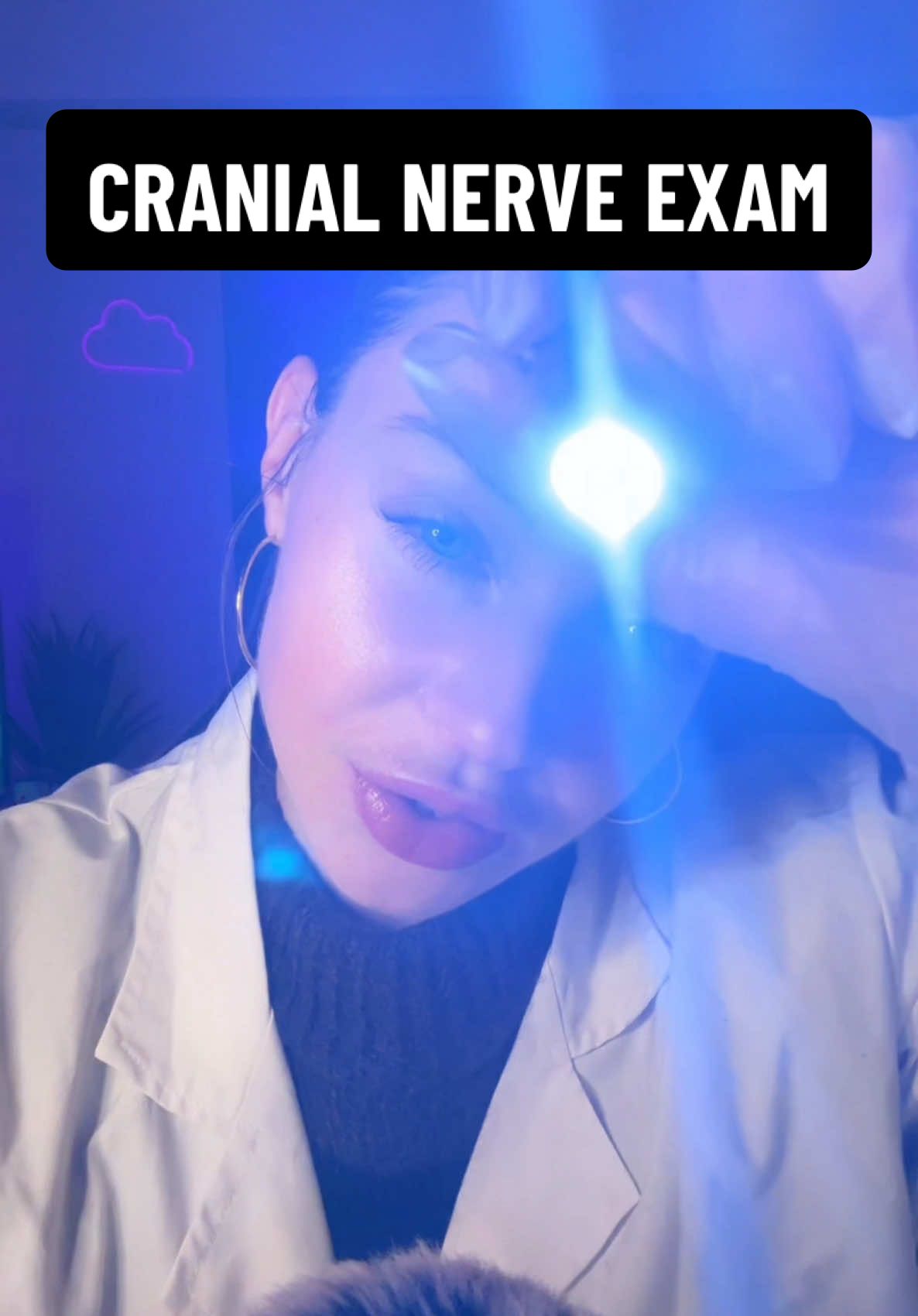 Just a quick cranial nerve exam before i send you on your way☺️💗 #asmrcranialnerveexam#asmrroleplay#asmreyeexam#asmrlighttriggers#asmrdoctor#asmrsleep#asmrtingles#asmr#fyp 