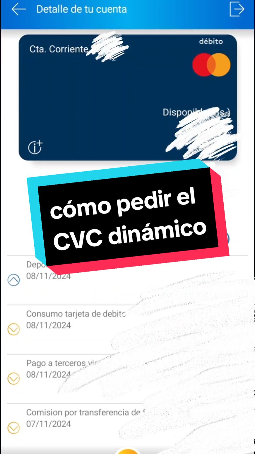 Respuesta a @kerlynshop cómo solicitar el CVC dinámico de la nueva tarjeta @Mercantil Banco #bancomercantil #contactless #pagosincontacto #venezuela 