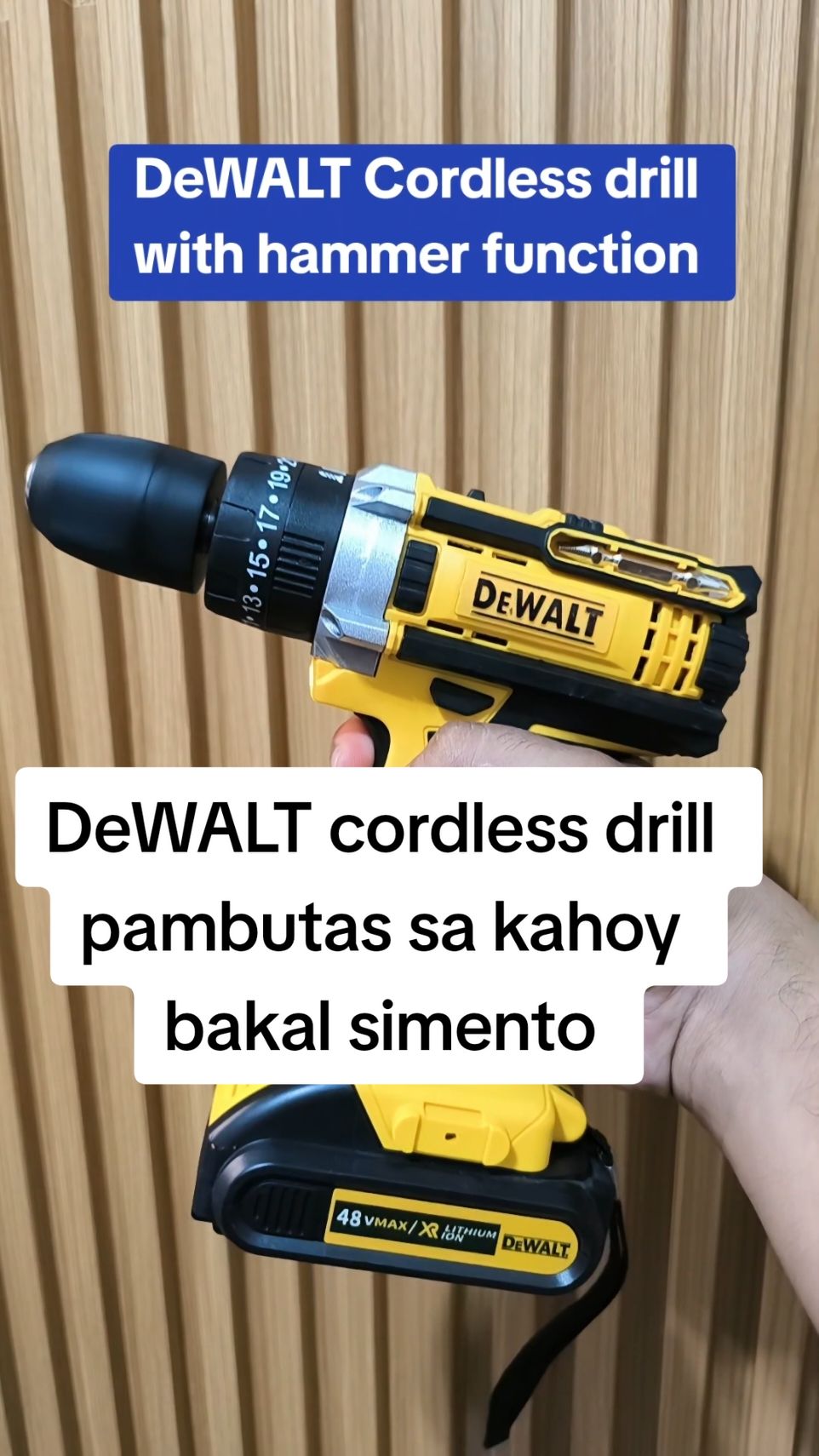 DeWALT cordless drill with hammer #cordlessdrill #fyp 