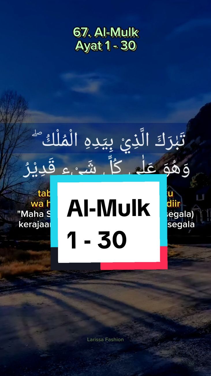 Surah Al-Mulk Ayat 1 -30 #almulk #surahalmulk #murottal #alquran #murottalmerdu #lirik #terjemahan 