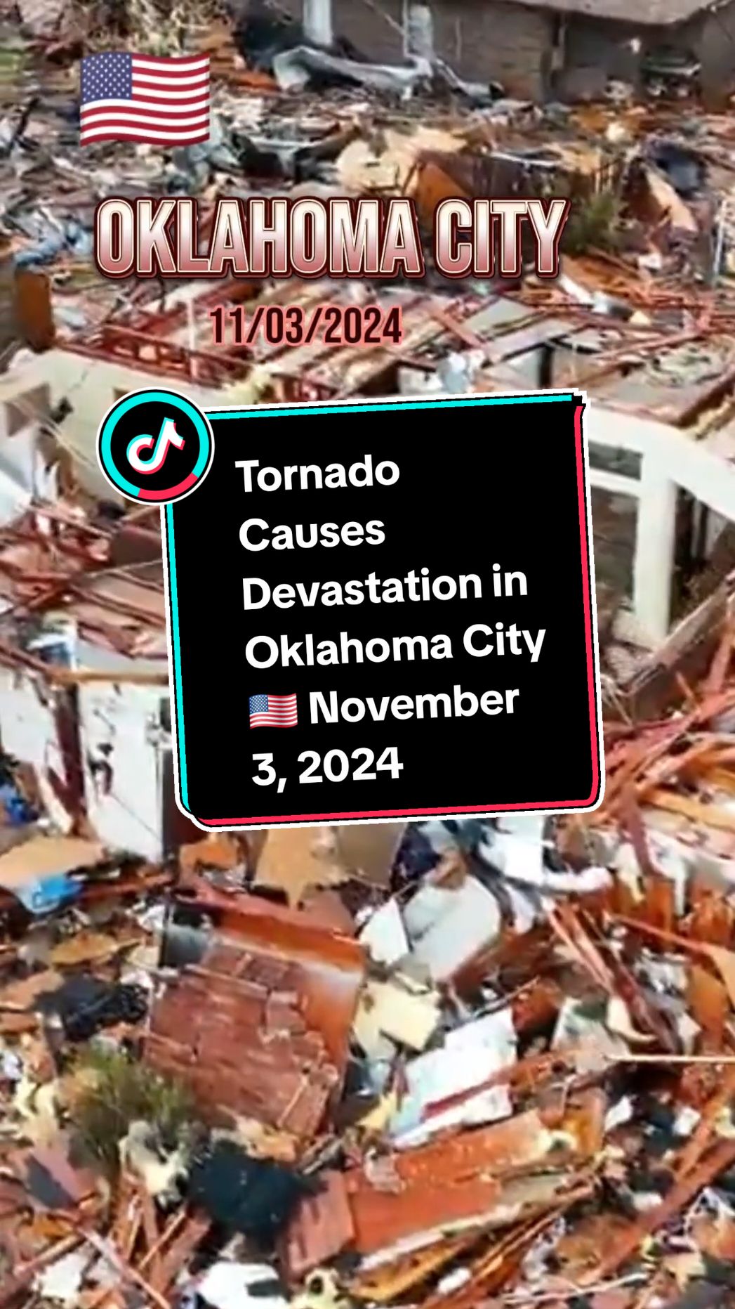 Severe Tornadoes Devastate Oklahoma City on November 3, 2024 🌪️ On November 3, 2024, Oklahoma City was struck by a series of powerful tornadoes that caused extensive damage across the region. The storms, which began late Saturday night and continued into early Sunday morning, left a trail of destruction in their wake. 🌩️ Damage and Power Outages 🏚️ The tornadoes ripped through residential and commercial areas, toppling power lines, traffic lights, and trees. By Sunday morning, nearly 82,000 residents were without power, though efforts reduced this number to around 17,000 by nightfall. Emergency crews worked tirelessly to clear debris and restore electricity. 🚒⚡ Injuries and Rescue Efforts 🚑 At least 11 people sustained injuries, with emergency responders conducting search and rescue operations under challenging conditions. Heavy rain and the threat of additional tornadoes complicated these efforts. In one instance, two individuals were rescued from an overturned mobile home, including a woman injured by a falling air conditioner. 🌧️ Community Impact 🏘️ The tornadoes leveled entire neighborhoods, particularly in areas like Choctaw, where debris hindered rescue operations. Local authorities imposed curfews to ensure safety and protect property in the hardest-hit areas. 🌳🚧 Ongoing Threat ⚠️ Meteorologists warned that the severe weather was not over, with more storms expected to hit central and southeastern Oklahoma. Residents were advised to stay alert and prepared for further emergencies. 🌪️ The “Global Crisis: The Responsibility” conference, organized by Creative Society volunteers, delved into the scientific study of recent climatic disasters as a result of cosmic cycles, as all planets in our solar system are experiencing changes at the same time Earth is. 🌎 This conference can be found on YouTube or Rumble at the Creative Society channel, or it can be found here on this TikTok channel. 🌌 The event highlighted the critical impact of cosmic cycles and geological patterns on Earth’s natural climate fluctuations, including a cycle of catastrophic events every 12,000 years. 🌍⏳ The conference called for a holistic scientific approach that accounts for all elements affecting Earth’s climate, moving beyond the focus on CO2 emissions alone, as the evidence estimates humanity only having 4-6 years of a stable climate left. 🧪🌱 Emphasizing the need for unbiased scientific dialogue and worldwide cooperation, the conference aimed to address climate-related challenges and explore effective solutions. 🤝🌐 #CreativeSociety #SpeakUp #ActNow #Tiktok #GCCReport #Responsibility #TheResponsibilityForum #CosmicCycle #OklahomaTornado #SevereWeather #ClimateChange #EmergencyResponse #StaySafe #CommunitySupport #WeatherAlert #NaturalDisaster #RescueEfforts #PowerOutage #StormDamage #ClimateAction #GlobalCrisis #ScientificApproach #HolisticSolutions #UnbiasedDialogue #WorldwideCooperation 