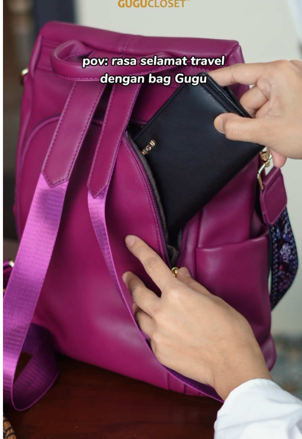 Dah tak risau kalau travel solo bila pakai backpack Jelly ni.  #jellybygugu #gugucloset #handbagtiktok #TikTokShop #fyp #gugu01 