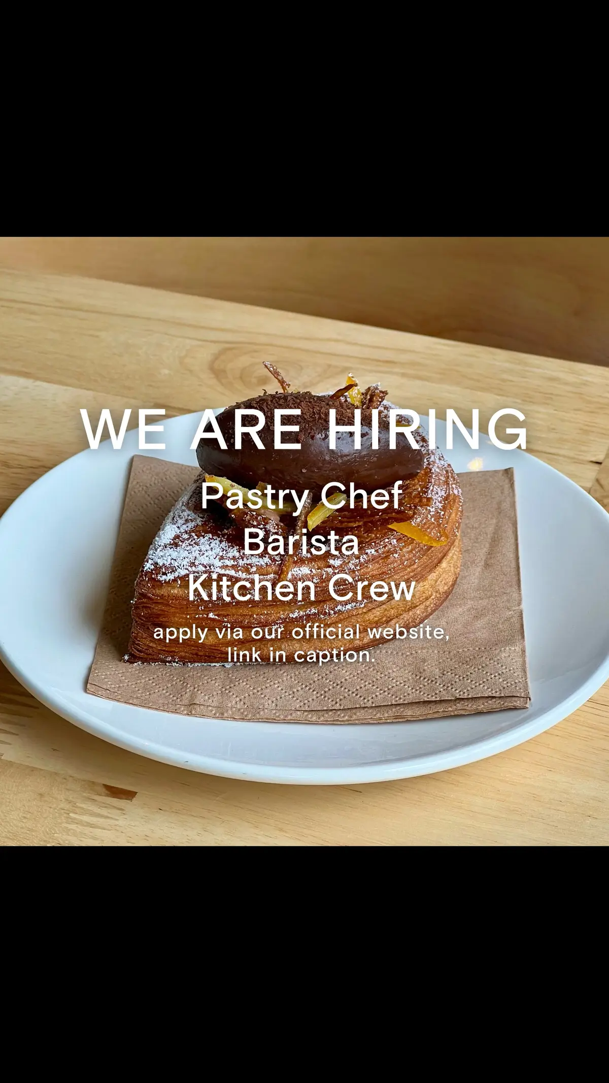 We’re hiring—join our team and be part of something exciting!  Apply now through our link:  https://klcg.online/join-our-team/ #wearehiring #pastries #klcg #croissants #newcafe #tiktokmalaysia #fypシ 