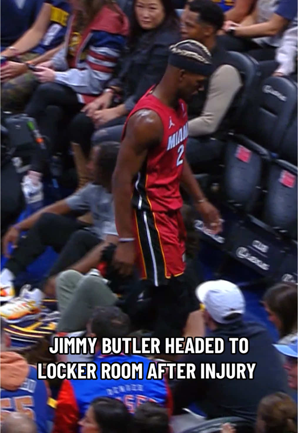 Jimmy Butler went to the locker room after ankle injury #NBA #basketball #jimmybutler #miamiheat 