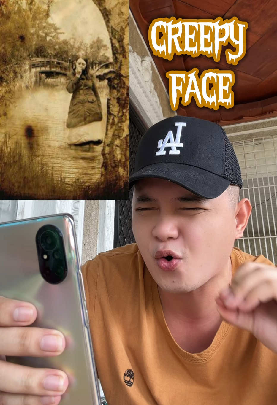 ILAYO MO ANG IYONG CELLPHONE SA MUKHA MO AT MERON KANG MAKIKITANG CREEPY NA MUKHA🫣😱 LEGIT NGA PO KUYA JIBE !! NAKAKATAKOT !! #TiktokNiKuyaJibe #fyp #jayveemendoza #trending #batangueño #jayveebjorn #opticalillusion #scary #creepy #horror #horrortok 