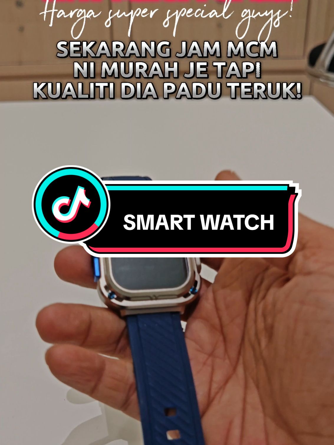 Saya suka design smart watch ni. Harga dia murah je tapi fungsi dia banyak. #smartwatch #jamtangan 