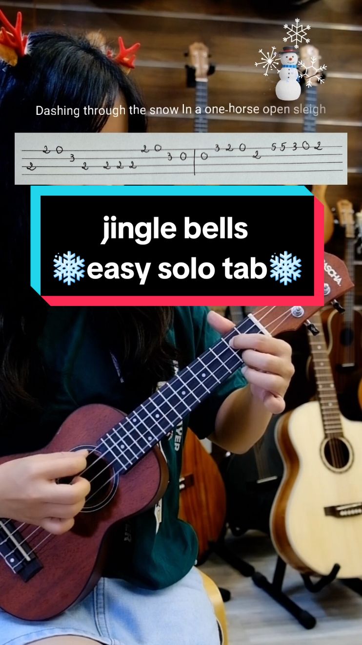 tập dần đến Noel là vừa mấy bà ^^ #ukulele jingle bells - easy solo tab #phuongdungsocola 