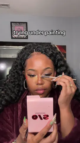 Ive definitely been sleeping on this method 🫢 would you try this? #fy #makeup #makeuptutorial #underpaintingmakeup #blackgirlmakeup #makeuphacks