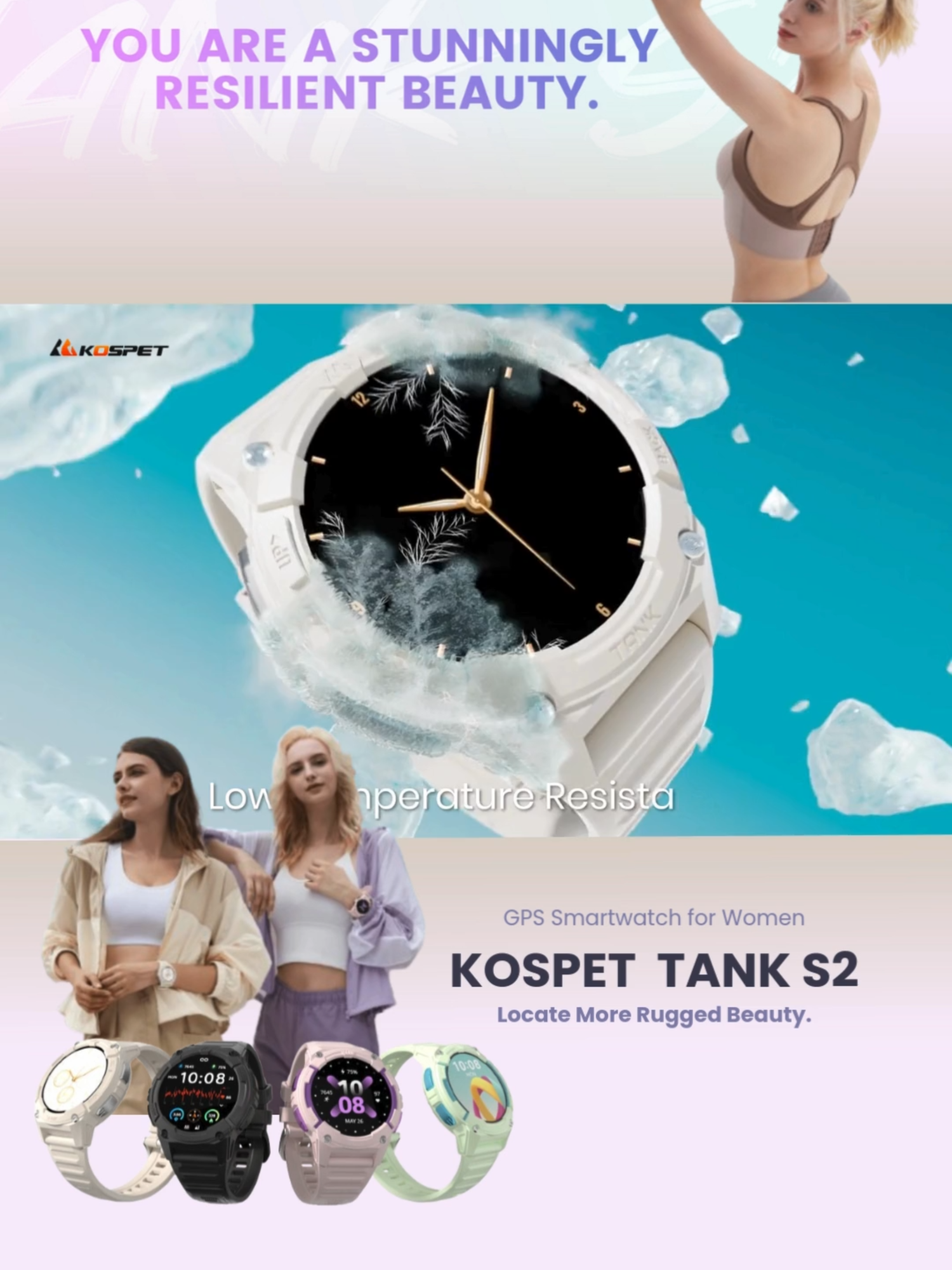 Kospet Tank S2 (Baby Tank) สวย ทน สปอร์ต สมาร์ทวอทช์รุ่นใหม่ล่าสุด จาก Kospet น้ำหนักเบา ใส่สบาย ใช้สะดวกทุกกิจกรรม! #Kospet #KospetTankS2 #KospetBabyTank #Smartwatch #สมาร์ทวอทช์