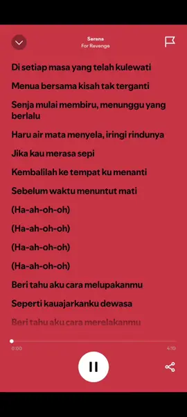 Lirik Lagu : Serana - For Revenge #laguindo #fypシ゚viral #fypシ #liriklagu #lirikterjemahan 