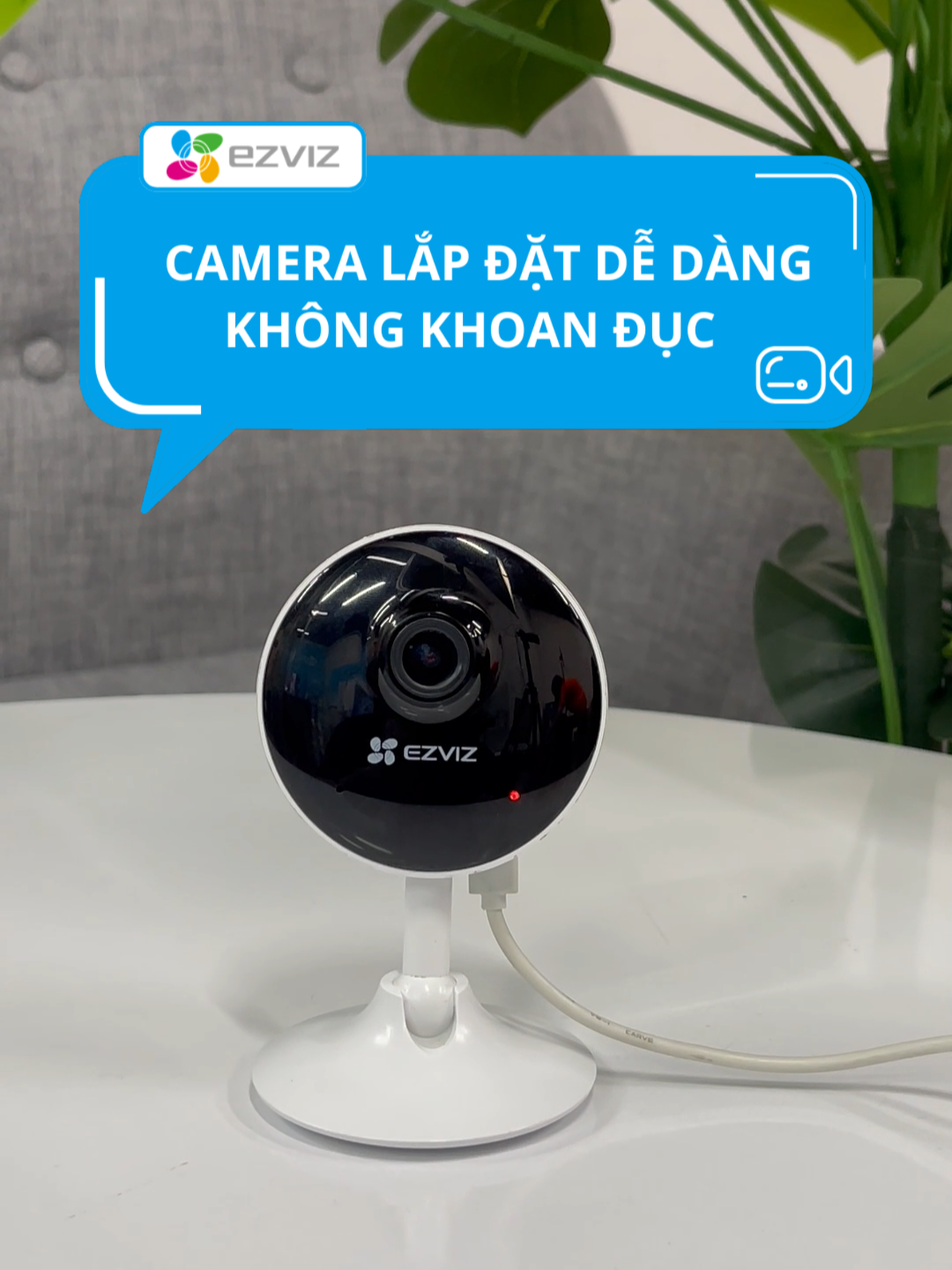 nhà anh chị nào không muốn khoan đục thì dùng em camera này là hợp lý #ezvizkomex #cameraezviz #komexcamera #c1c