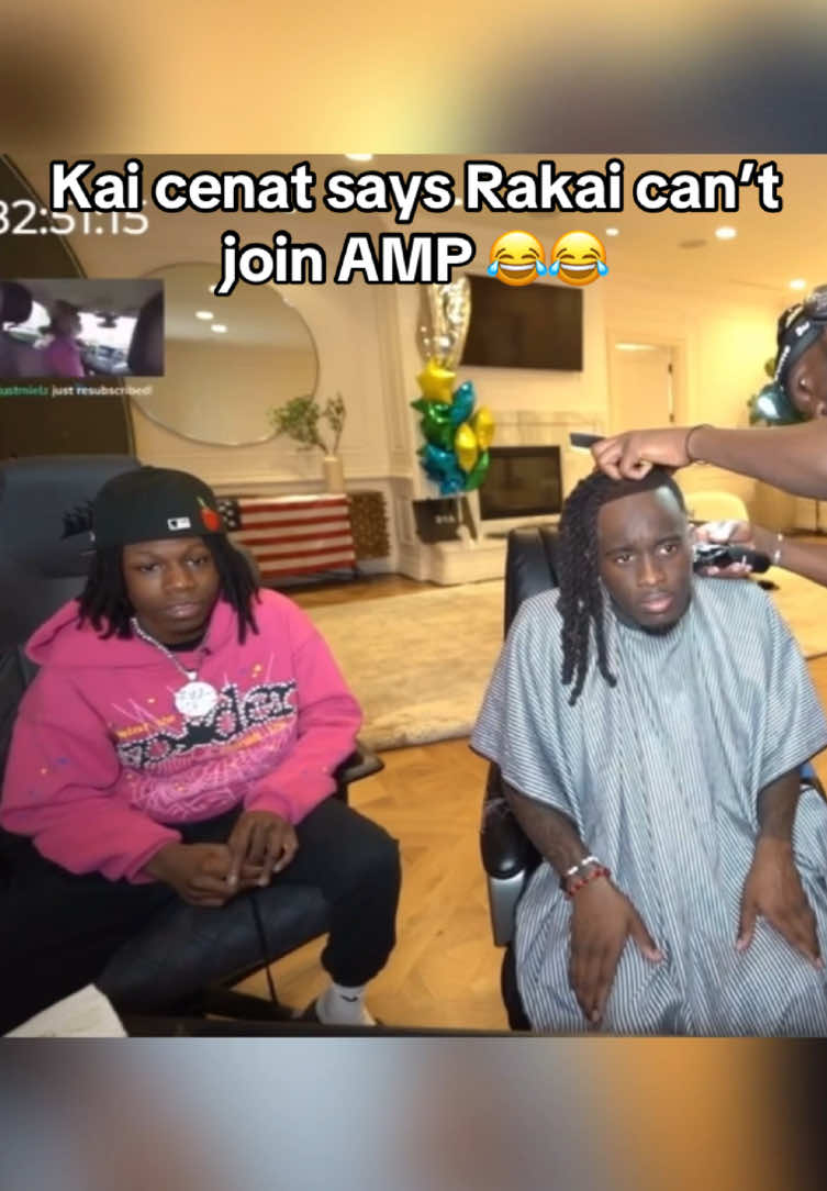 Kai cenat says Rakai can’t join AMP 😂😂 #kaicenat #2xrakai #rakai #fypシ゚viral #fyppp @Kai Cenat 