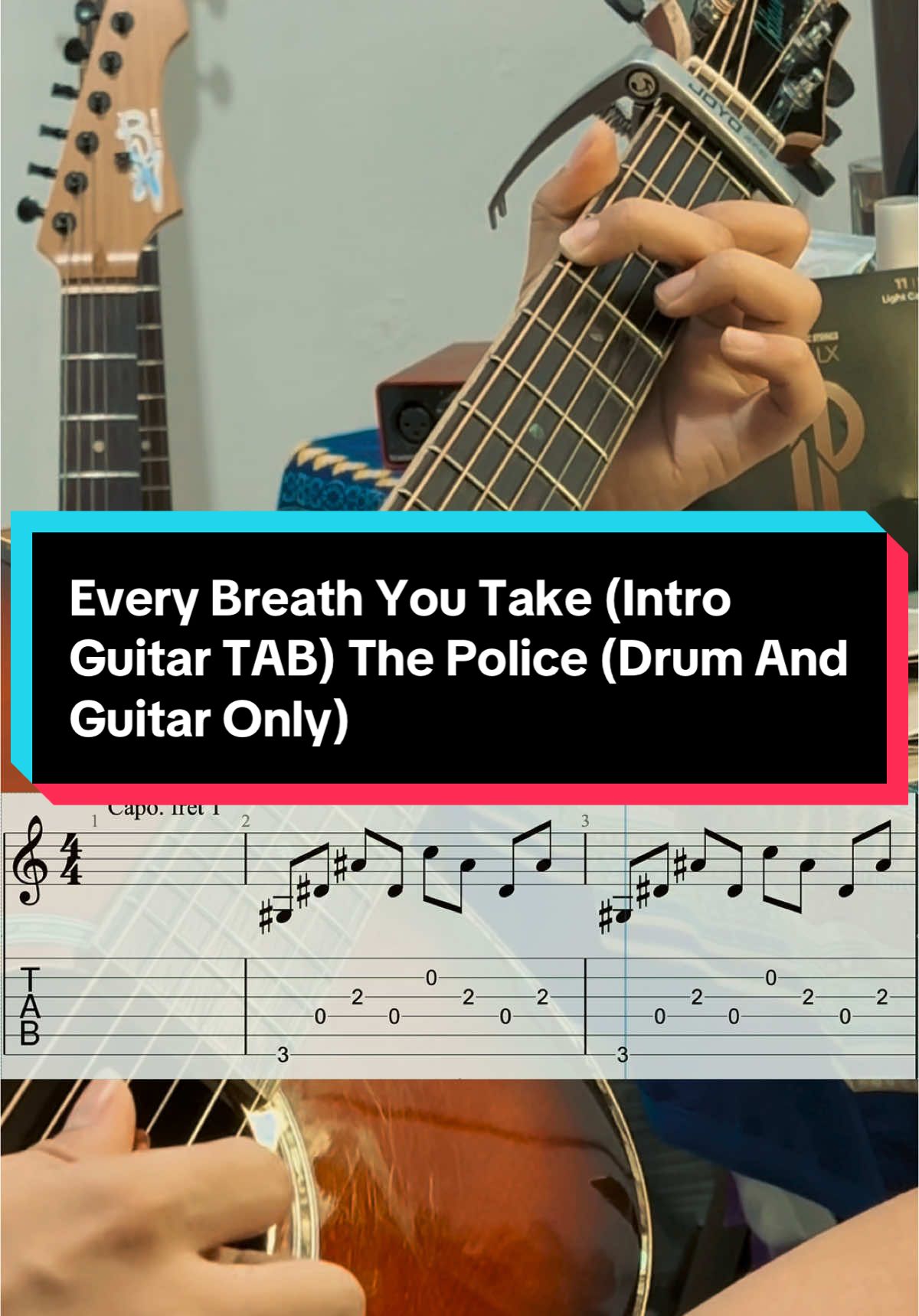 Every Breath You Take (Intro Guitar TAB) The Police (Drum And Guitar Only) Akustik