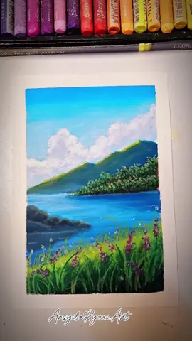 Tutorial gambar pemandangan simple dan mudah Untuk pemula ..selamat mencoba 😉🫶 #howtodraw #oilpastelart #drawingideas #crayon #art #drawingtutorial 