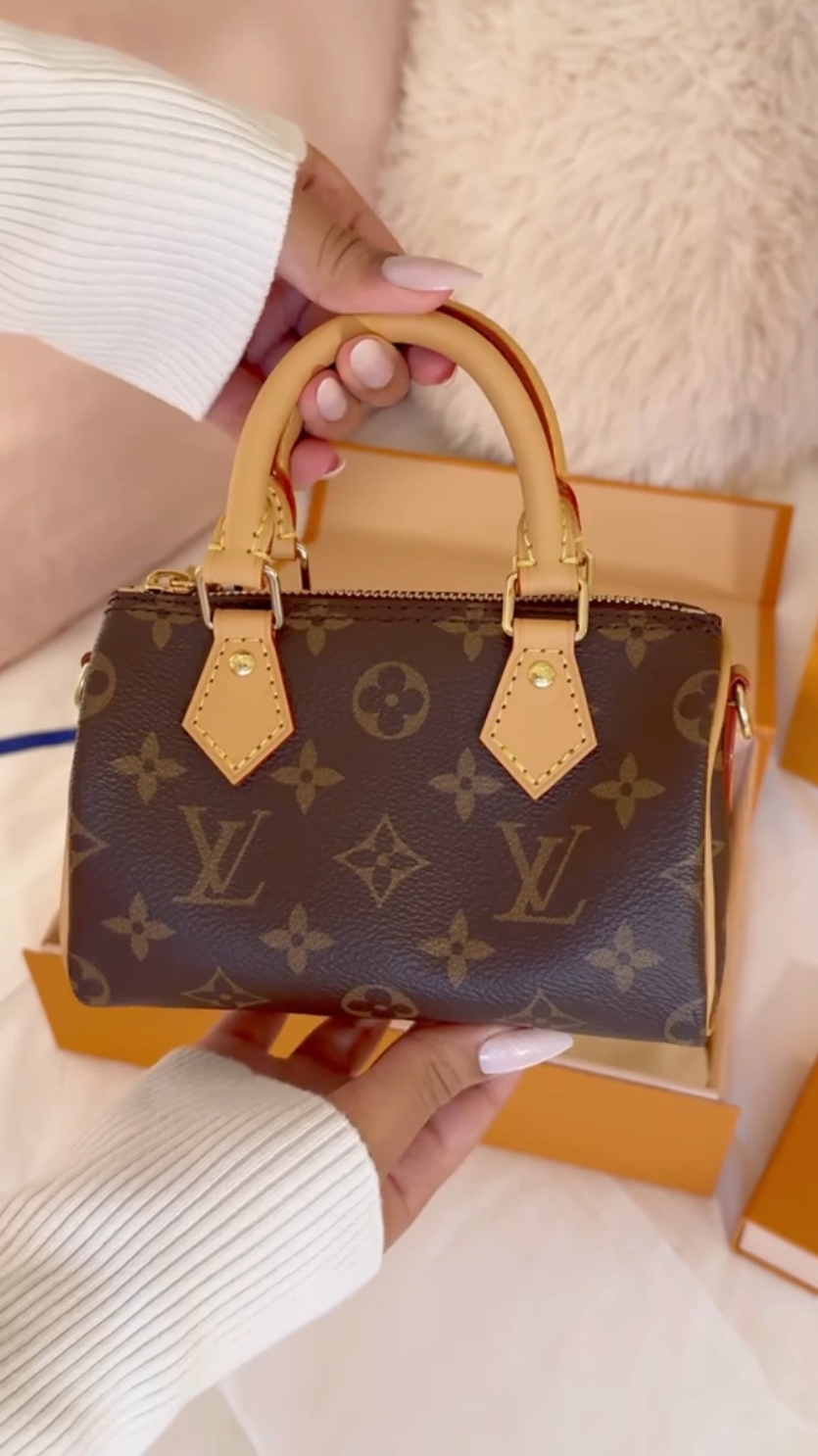 unboxing lv speedy nano denim 